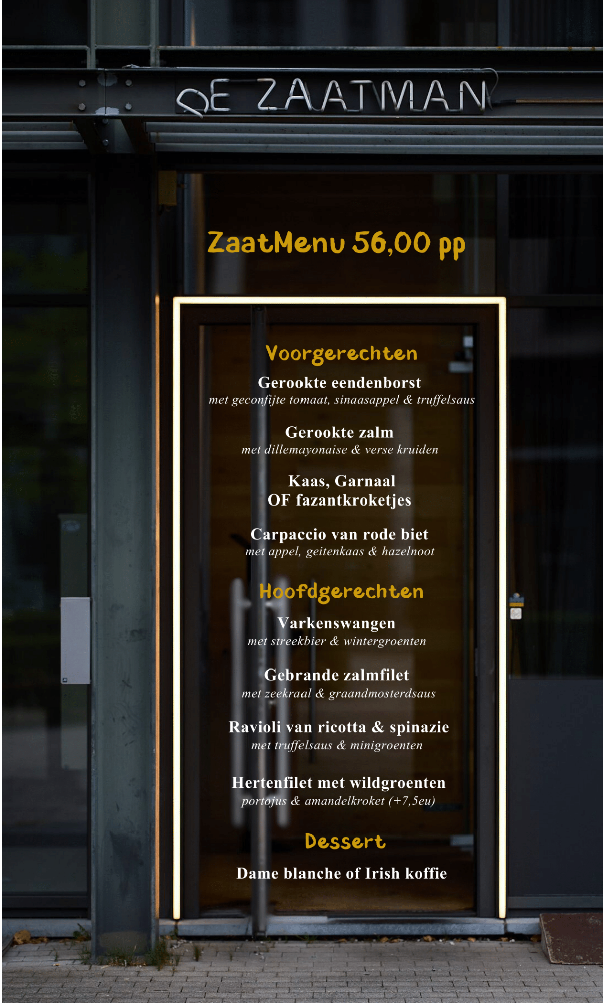 Zaatmenu | De Zaatman