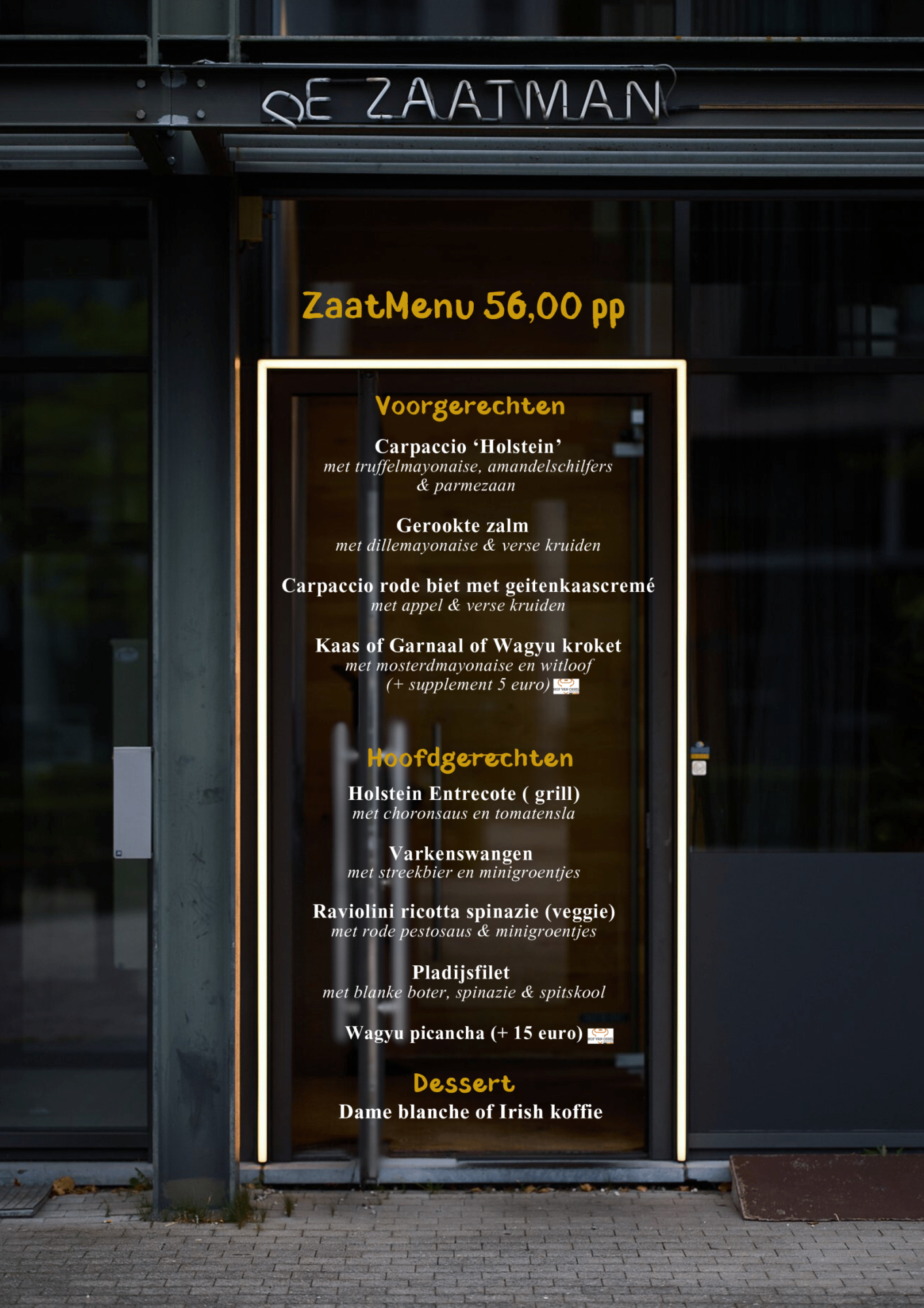 Zaatmenu | De Zaatman